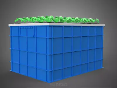 AEROPONICS BOX GRID SEEDLING PLANT ROOT TRAY CULTIVATION GARDEN 3D model