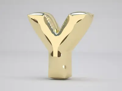 Y Balloon Gold 3D model