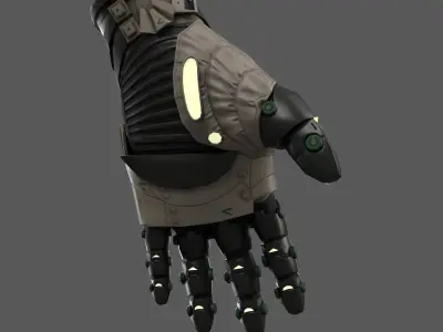 Scifi glove warior ver 2 Low-poly 3D model