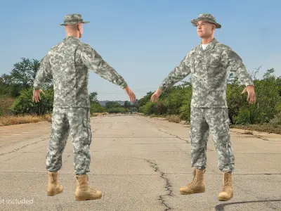  Rigged US Army Soldiers Collection for Maya 