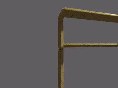 Game ready yellow city barrier Low-poly 3D model
