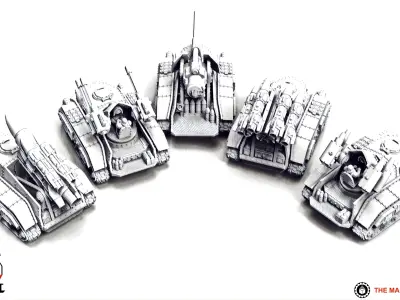 Feudal Guard Support Tanks 3D print model