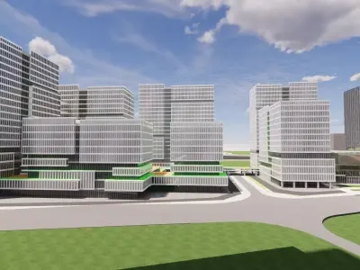 Modern City Block -A6 3D model