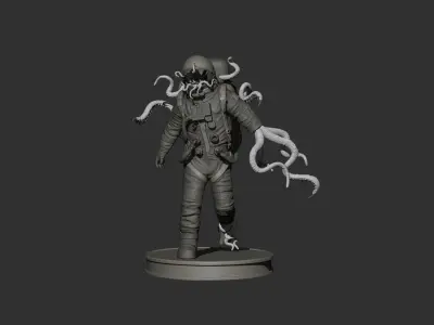 Zombie Astronaut High Poly for 3d Print 3D print model