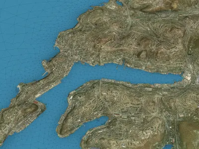 Vladivostok - 3D City Topography Terrain 3D Model Pack