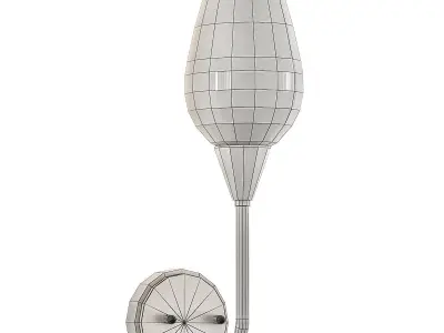 viola wall sconce with glass shade 3D model