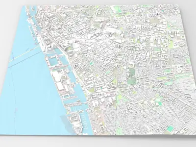 Cityscape Liverpool United Kingdom 3D model