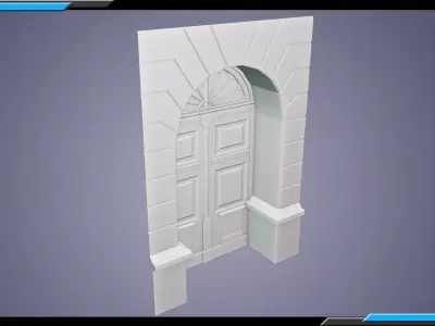 Building Architecture Element Textured Base Mesh 15 Low-poly 3D model