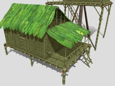 Jungle tree house 3D model