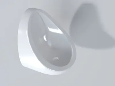 Public Urinal       Restroom Bathroom Toilet Low-poly 3D model