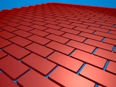 Seamless Stylized Brick - Seamless Mesh  Low-poly 3D model
