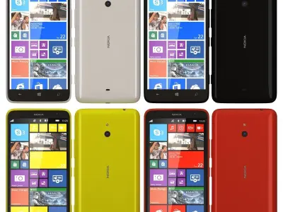 Nokia Lumia 1320 all color 3D model