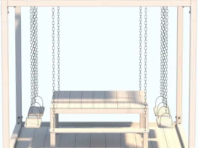 Swing Table Set 2 3D model