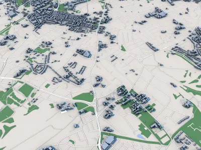 Leicester City United Kingdom 3D model