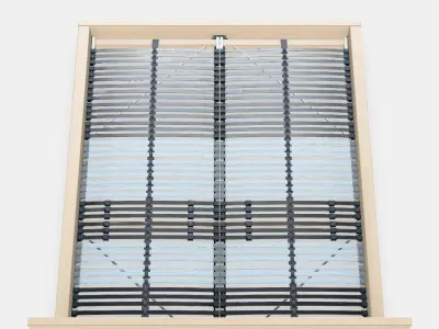 MALM Bed frame high 93 Low-poly 3D model