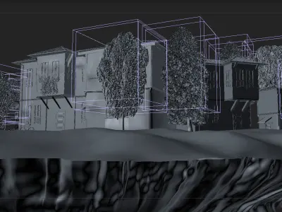 3D High Detailed Fantastic Flying Island Scene 3D model