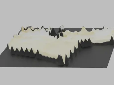 Kuwait Map Country Low-poly 3D model