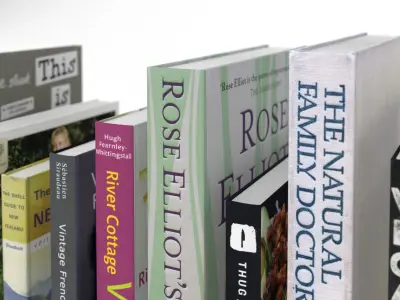 Collection of hardcover books 3D model