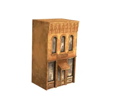 Abandoned Texas Building 02 Low-poly 3D model