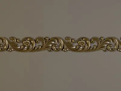carved baguette  3D model buy
