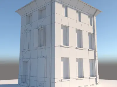 3D Old Apartment Low-poly 3D model