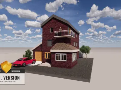 Norweigan Triple Storey Home 3D model