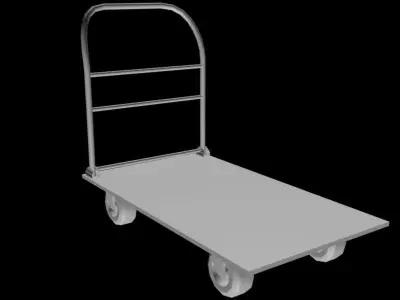 trolley hand truck Low-poly 3D model