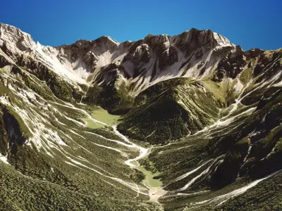 Mountain landscape Seefeld Tirol Alps Austria 3D model