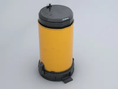 Cyberpunk Sci-Fi Trash Can 3D model