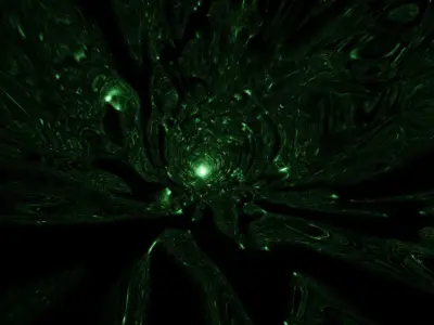 wallpaper tunnel with orange light 3D model