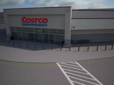 COSTCO WAREHOUSE Render Render PBR Ultra high quality Low-poly 3D model