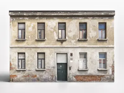Old Abandoned House-Apartment Realistic City Asset Low-poly 3D model