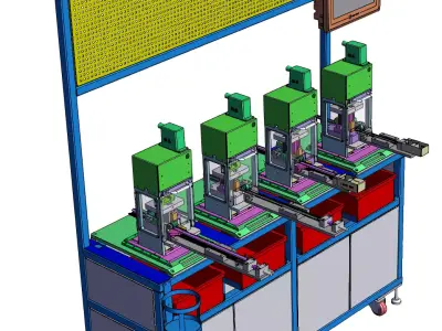 Door seal guide groove notch punching machine 3D model
