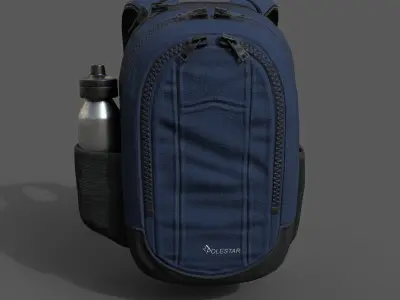 Human Backpack scifi ver 2 Low-poly 3D model