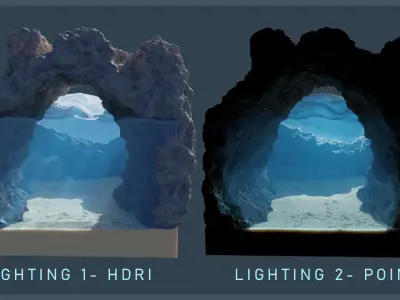 Underwater Cave Environment 3D model