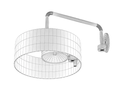 Golden Metal Wall Lamp 3D model