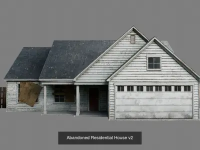 Abandoned Houses 3D Model Pack