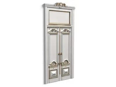 Door0011 ornate wooden door 3D model