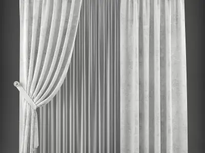 Curtain 3D model 349 Low-poly 3D model