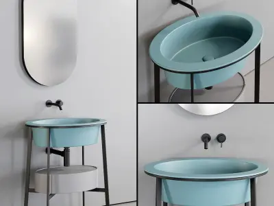 Ceramica Cielo Catino Ovale Washbasin Low-poly 3D model