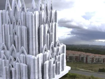 Mines of Moria Dwarf Architecture Kitbash 3D model