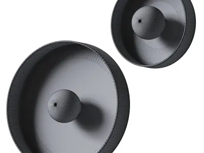 Disc Orb Surface Mount - In Common With 3D model