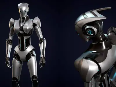 Robot 5 Low-poly 3D model purchase