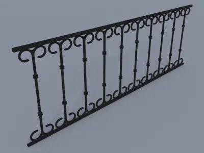 FancerailingWindowmetalB 3D model