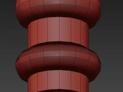 Frisco Floor Torchiere Arteriors 3D model