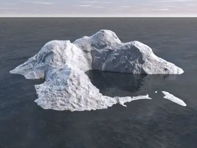 Iceberg Ice block Low-poly 3D model
