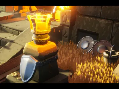 Stylized Fantasy Environment Low-poly 3D model