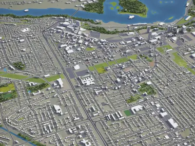 St Catharines Low-poly 3D model