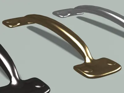 Door Handle Low-poly 3D model
