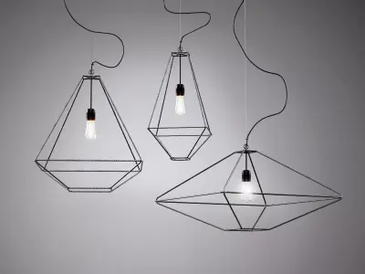 ConTradition pendant light hanging from wire 3D model